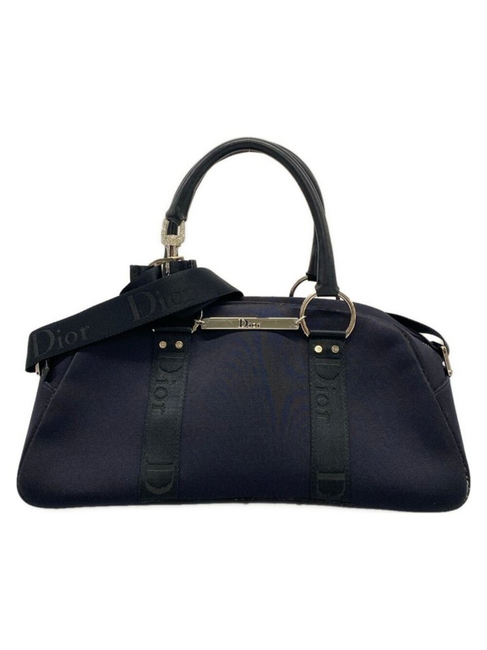 Dior Shoulder Bag Hardcore Dark Navy Black 2-Way Leather